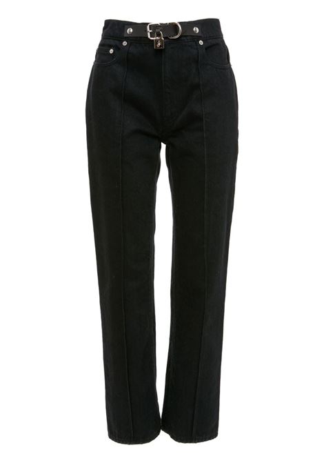 Black padlock-detail slim-fit jeans - women JW ANDERSON | DT0075PG1334999